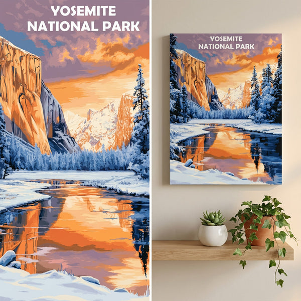 National Park in Winter Paint-by-numbers