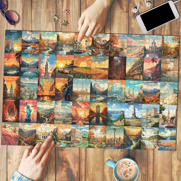 50 U.S. States Jigsaw Puzzle