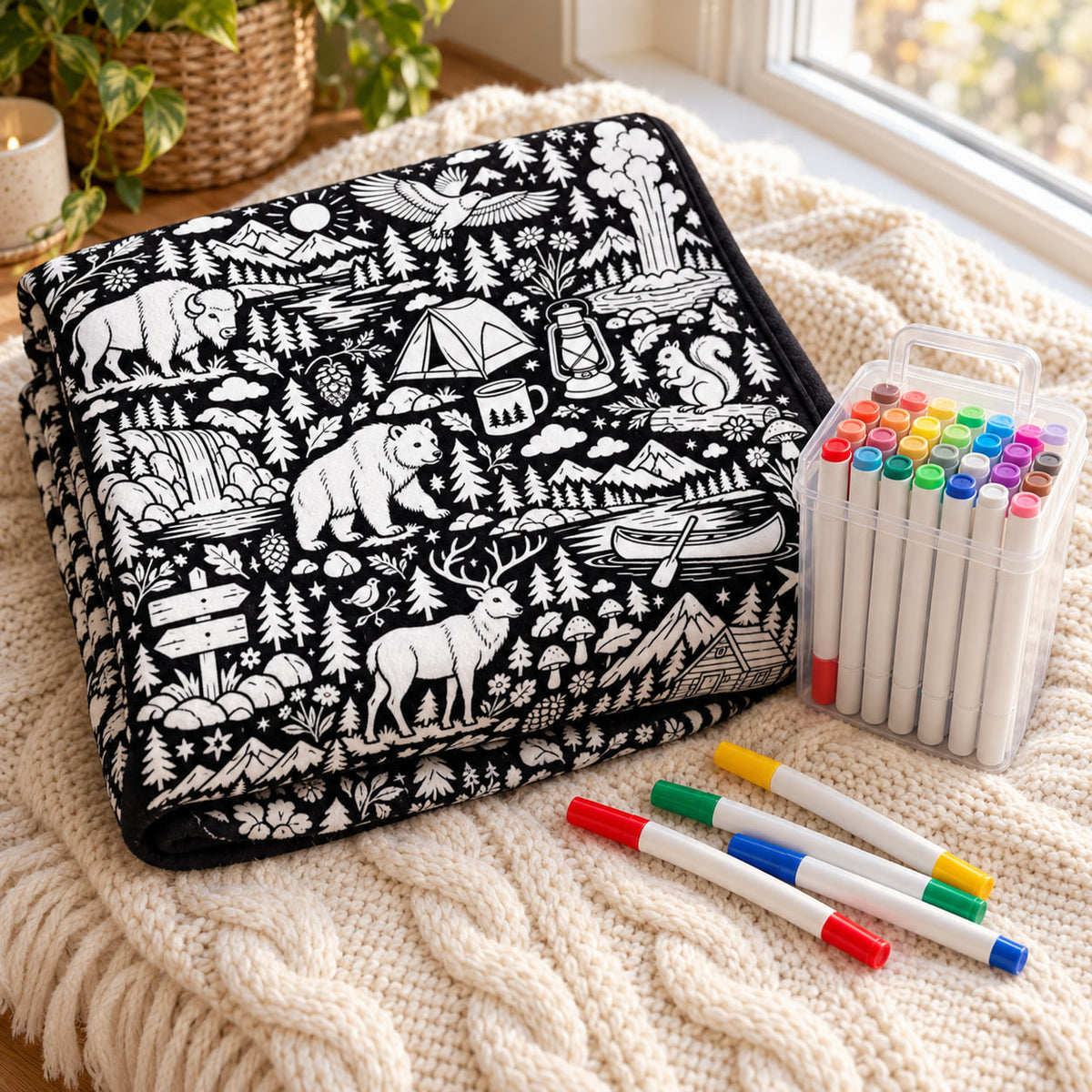 National Park Coloring Blanket