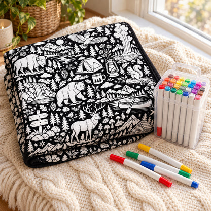 National Park Coloring Blanket