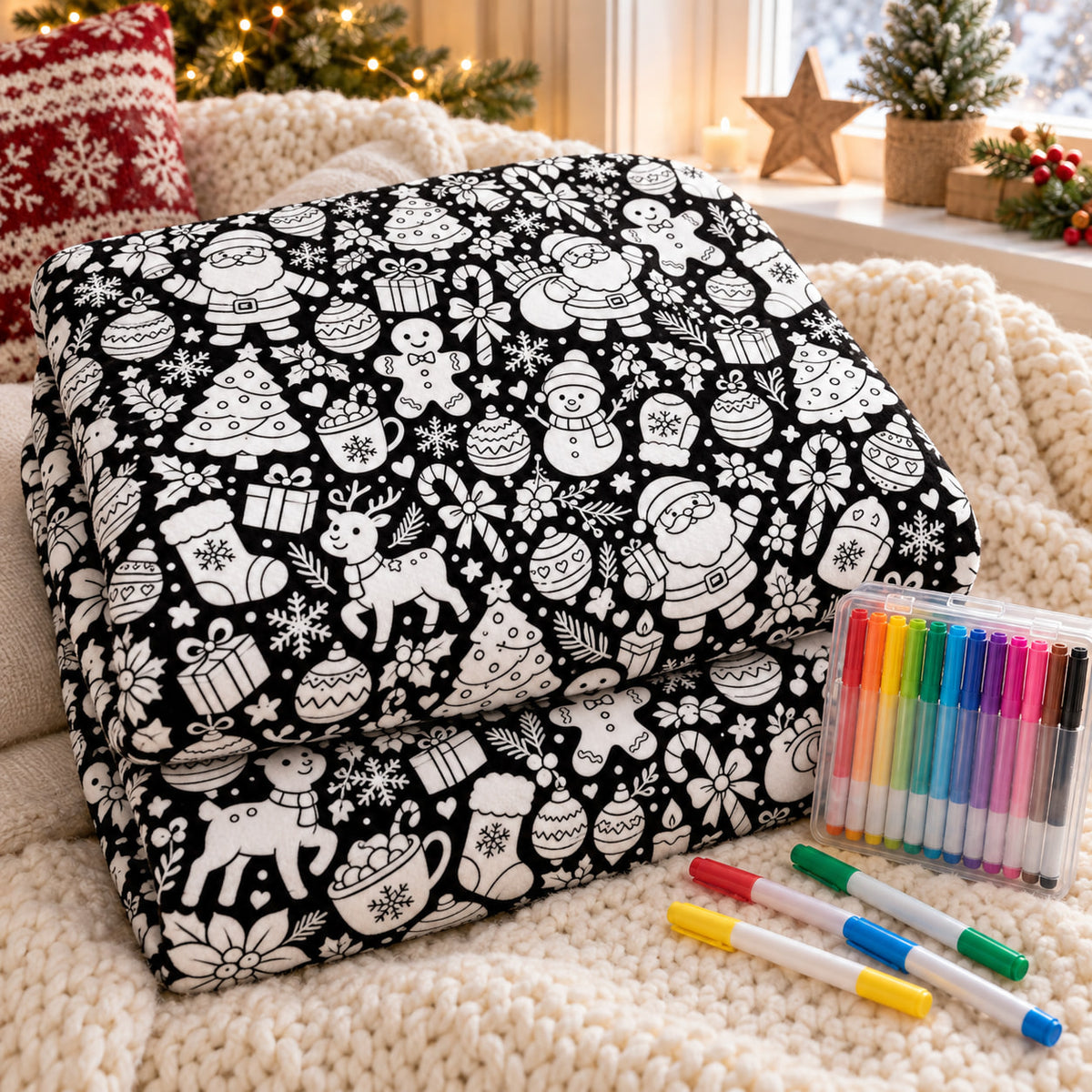 Christmas Coloring Blanket
