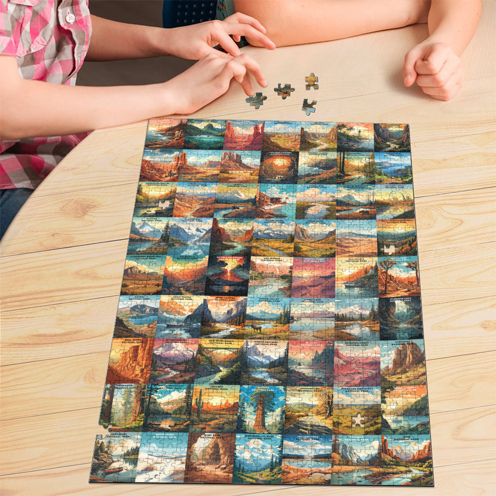 63 U.S. National Parks Jigsaw Puzzle
