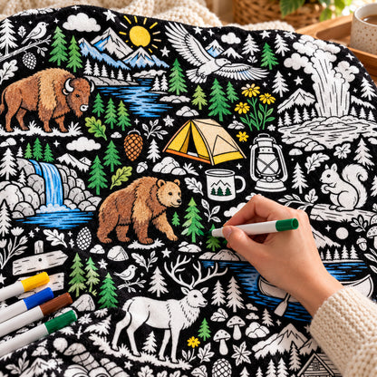 National Park Coloring Blanket
