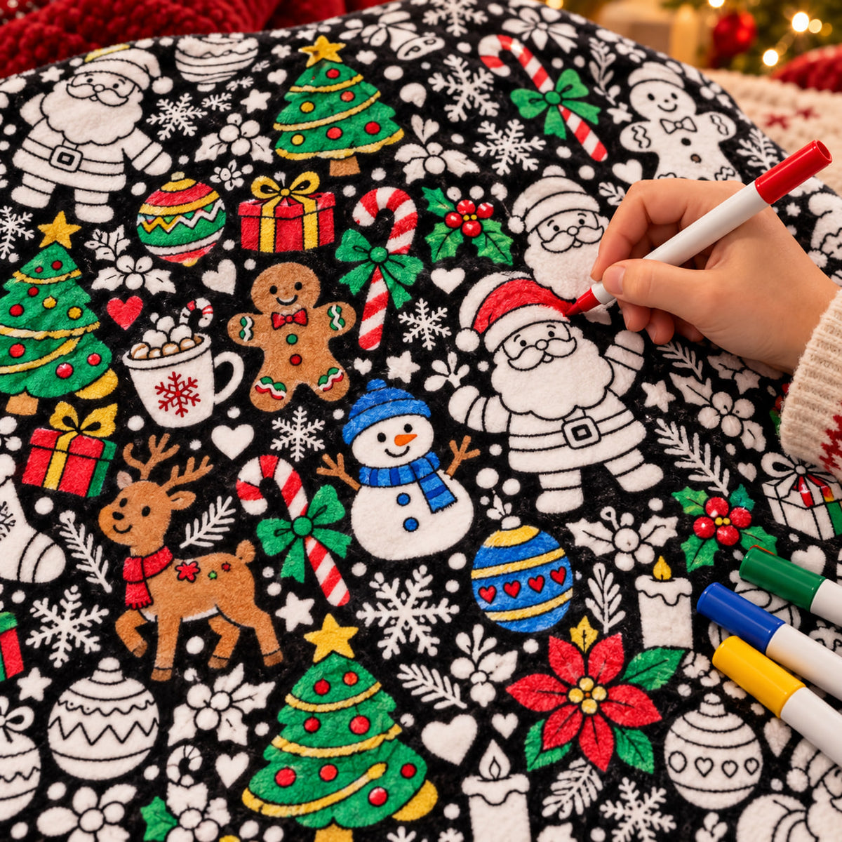 Christmas Coloring Blanket