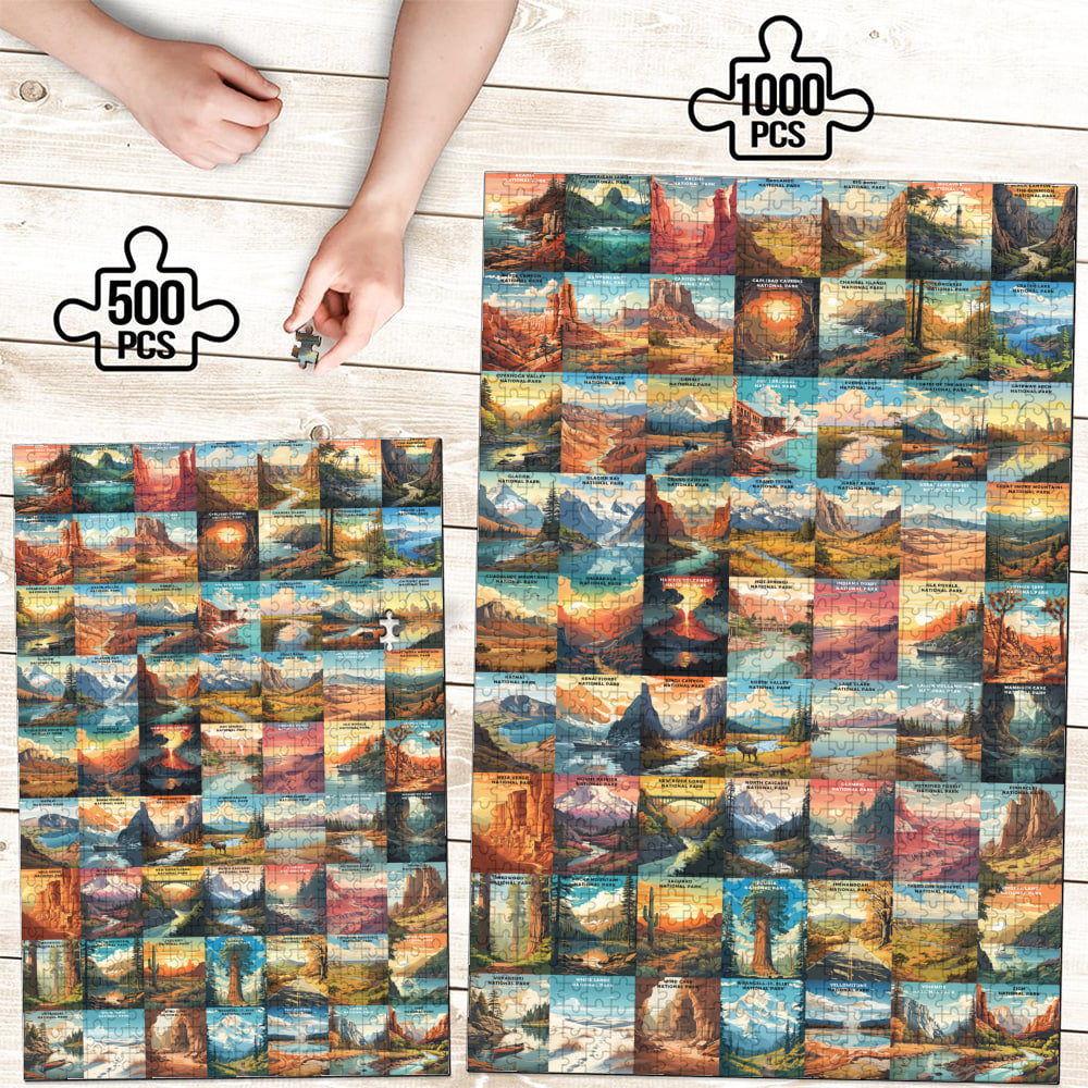 63 U.S. National Parks Jigsaw Puzzle