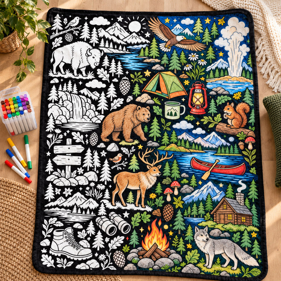 National Park Coloring Blanket