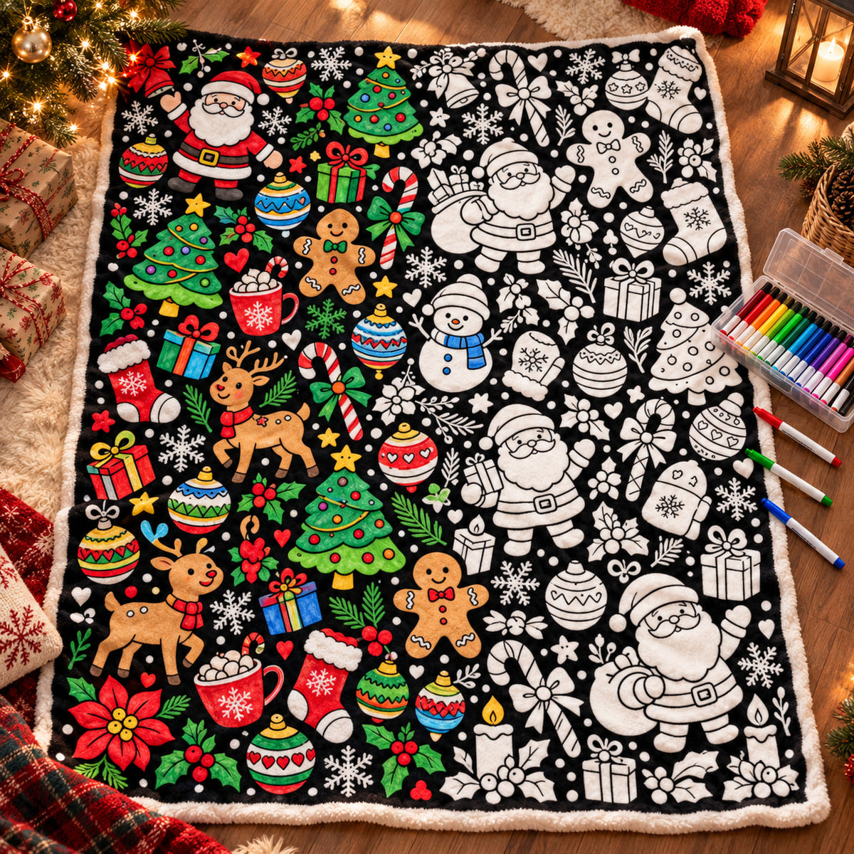 Christmas Coloring Blanket