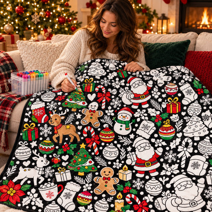 Christmas Coloring Blanket