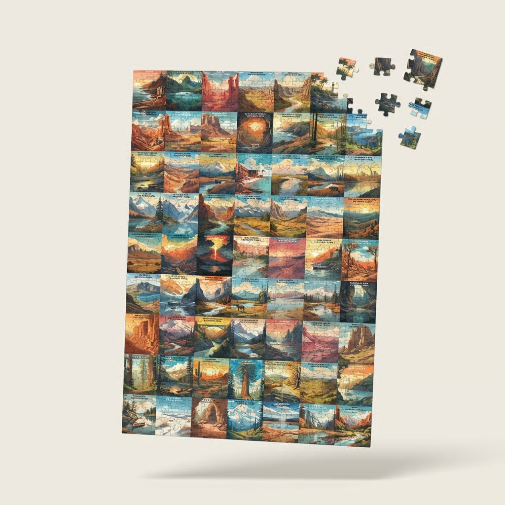 63 U.S. National Parks Jigsaw Puzzle