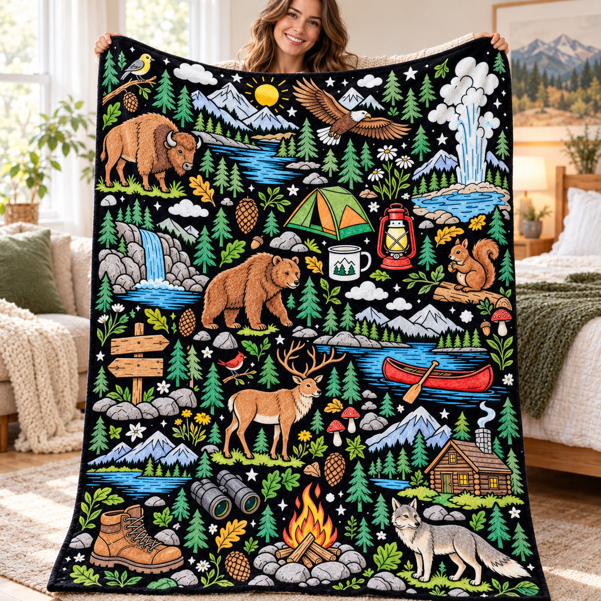 National Park Coloring Blanket