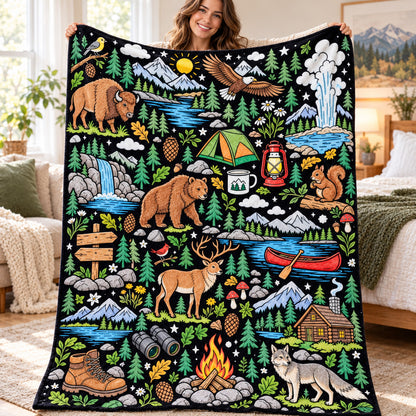 National Park Coloring Blanket