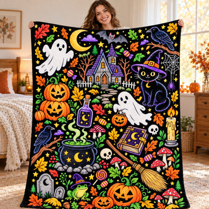 Halloween Coloring Blanket