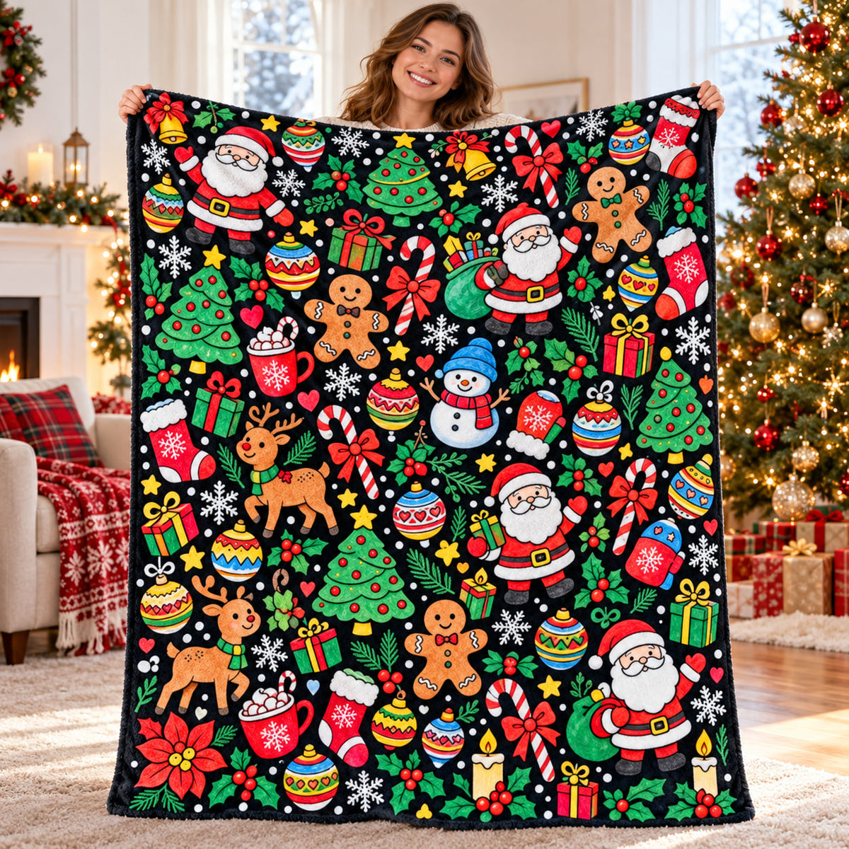 Christmas Coloring Blanket