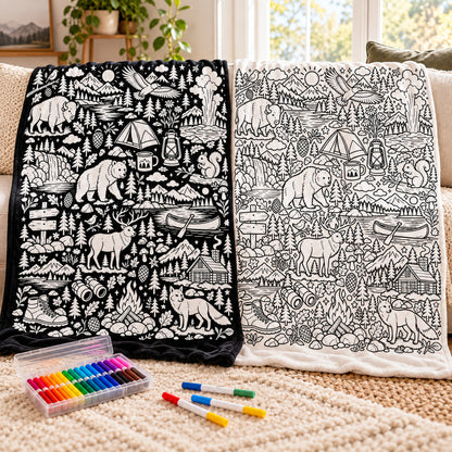 National Park Coloring Blanket