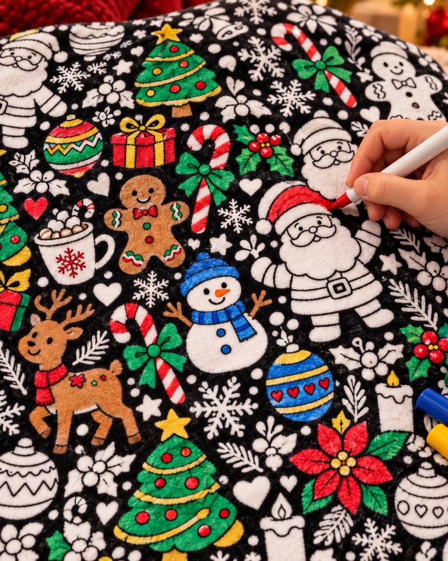 Christmas Coloring Blanket