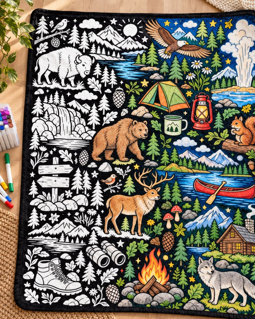 National Park Coloring Blanket