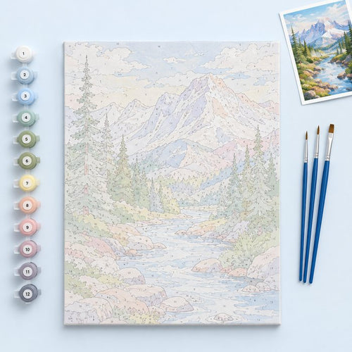 Numbered linen canvas
