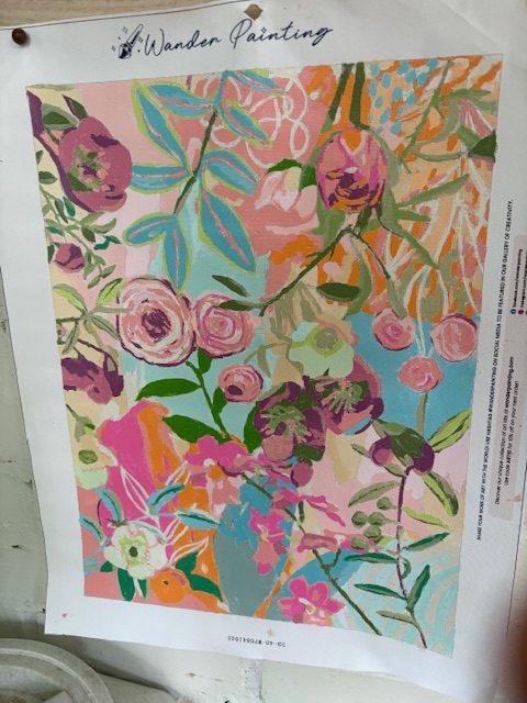 Pink floral abstract