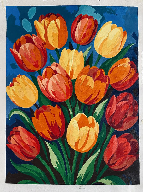 Red and yellow tulips